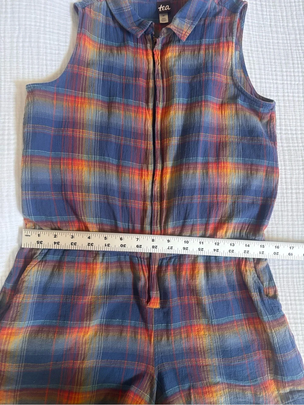 Tea Collection Romper Multicolor - Blue Base